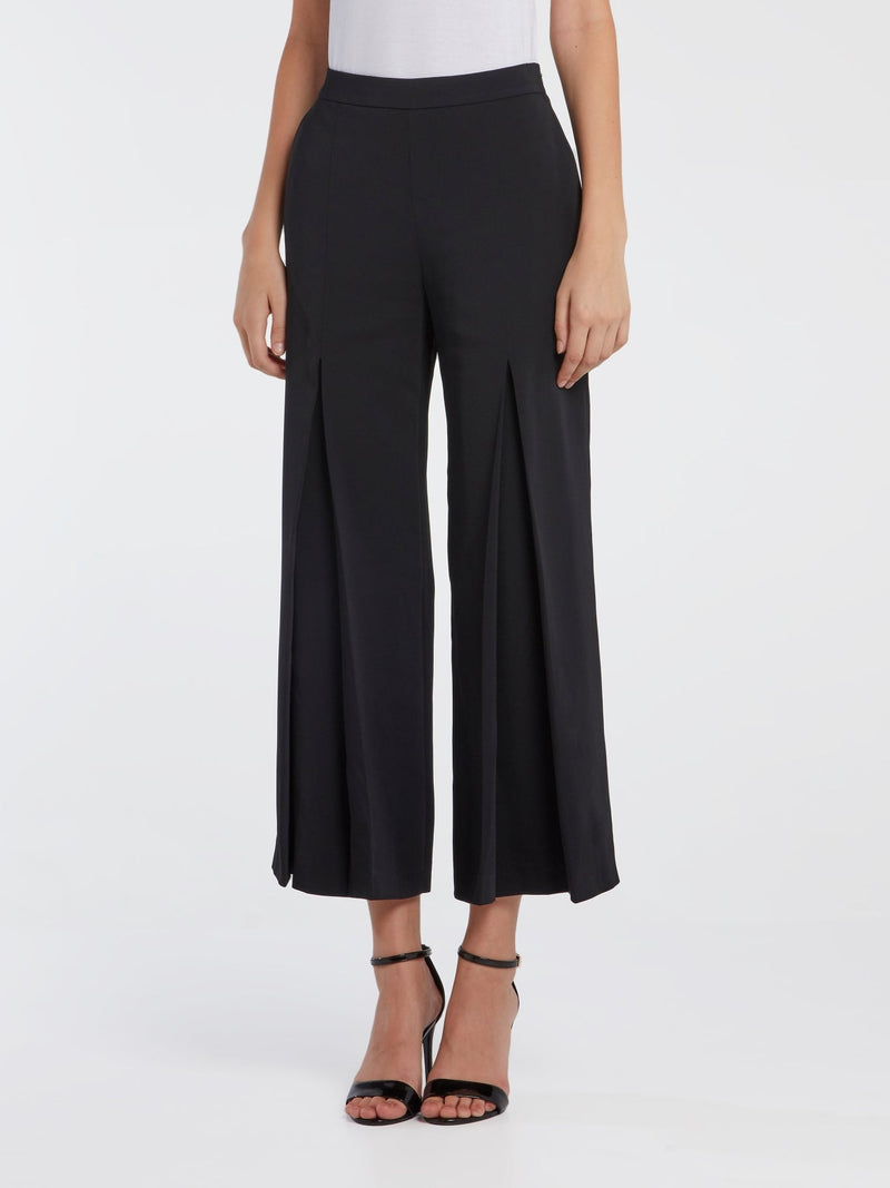 Black Pleated Culottes