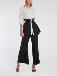 Black Pleated Culottes