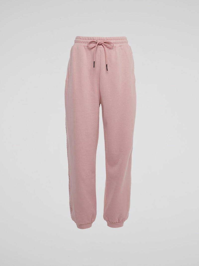 Rose Side Detail Drawstring Track Pants