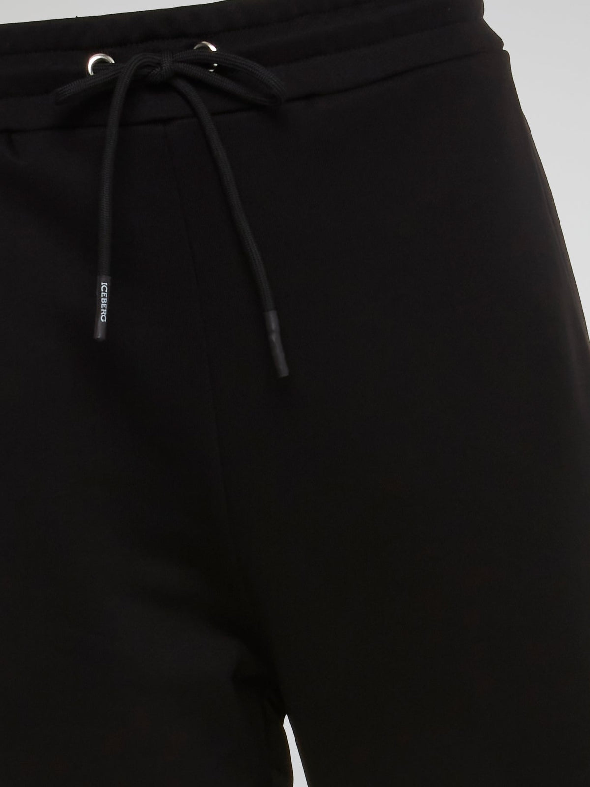 Black Side Detail Drawstring Track Pants