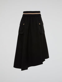 Black Pleated Long Skirt