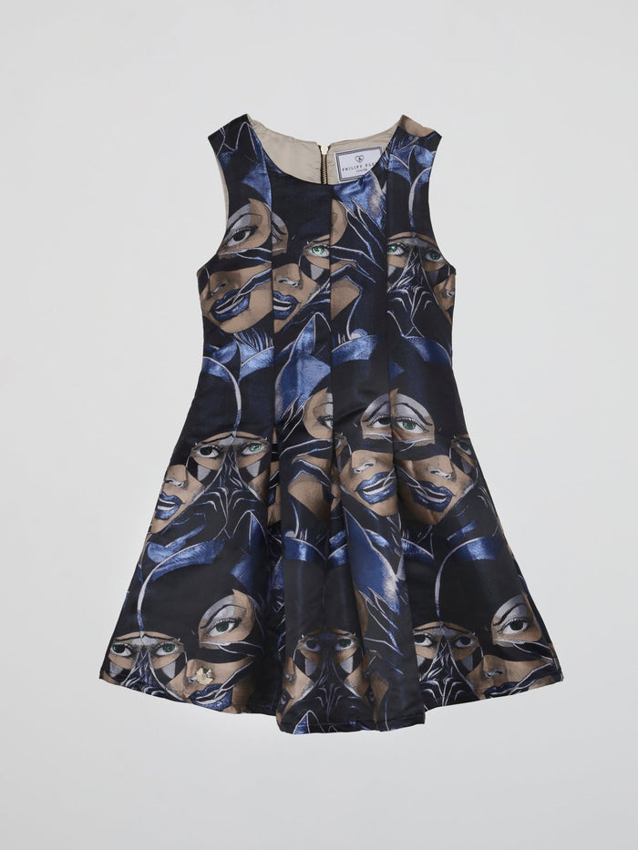 Catwoman Black Pleated Mini Dress (Kids)