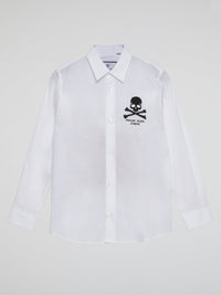 White Skull Print Shirt (Kids)