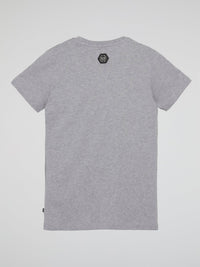 Grey Studded Logo Panel T-Shirt (Kids)