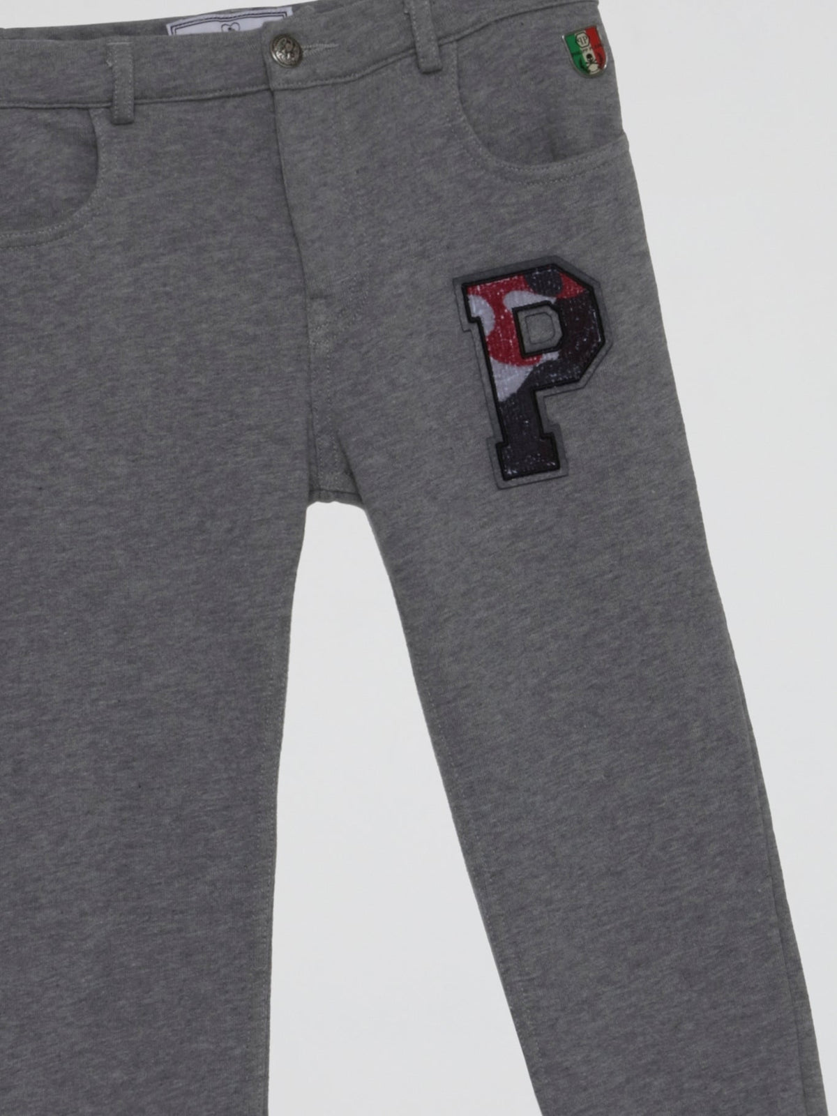 Grey Appliqu��d Jogging Trousers (Kids)