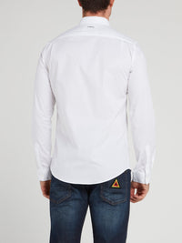 White Logo Long Sleeve Shirt