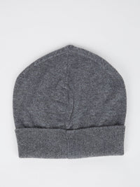 Grey Logo Cashmere Beanie