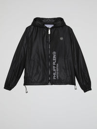 Black Drawstring Windbreaker (Kids)