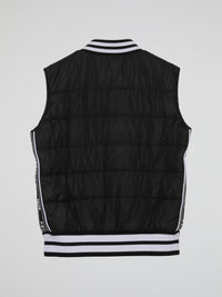 Black Quilted Nylon Vest (Kids)