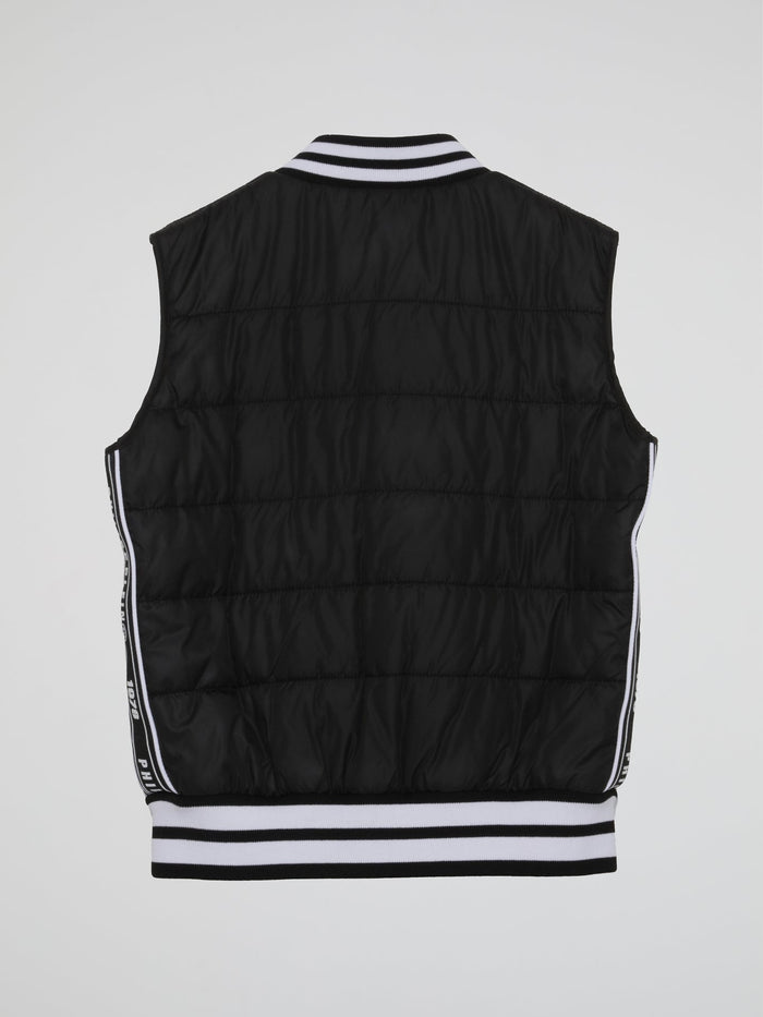 Black Quilted Nylon Vest (Kids)