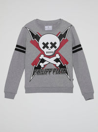 Grey Statement Crewneck Sweatshirt (Kids)