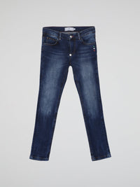 Gothic Plein Blue Super Straight Cut Denim Jeans (Kids)