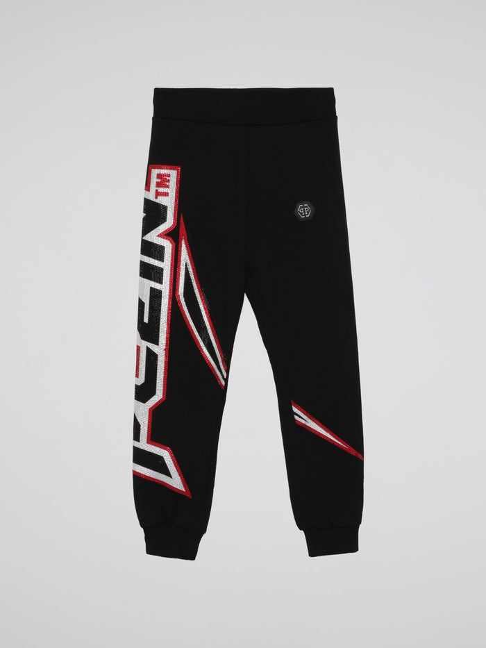 Space Plein Black Active Trousers (Kids)