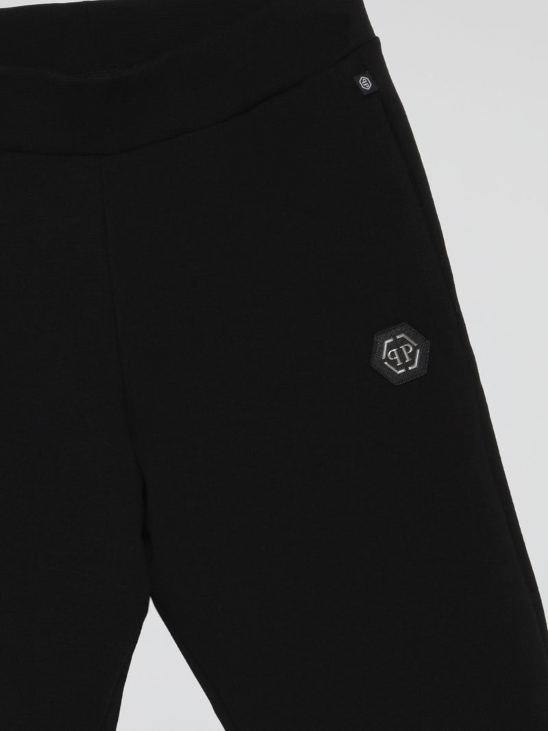 Black Rear Skull Jogging Shorts (Kids)