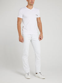 White Straight Leg Pants