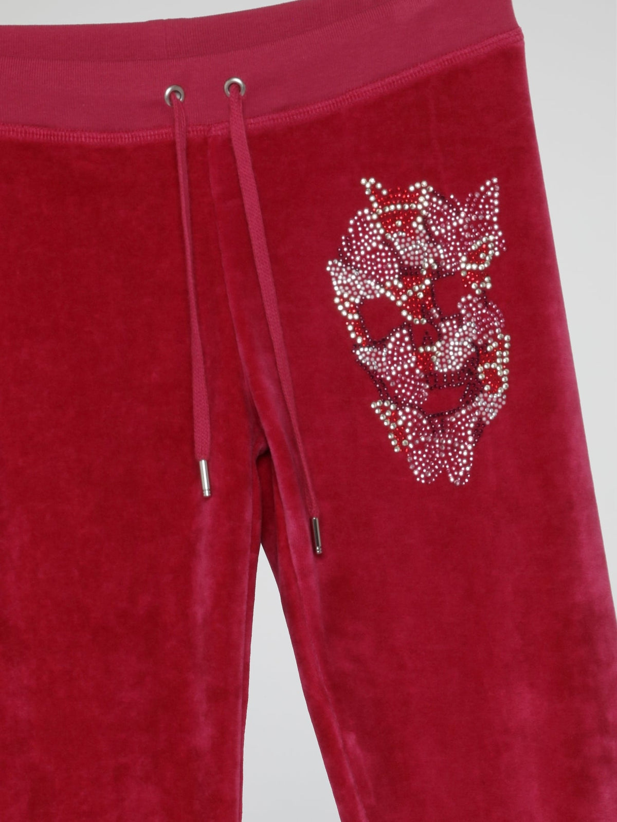 Red Skull Crystals Velvet Sweatshirt (Kids)