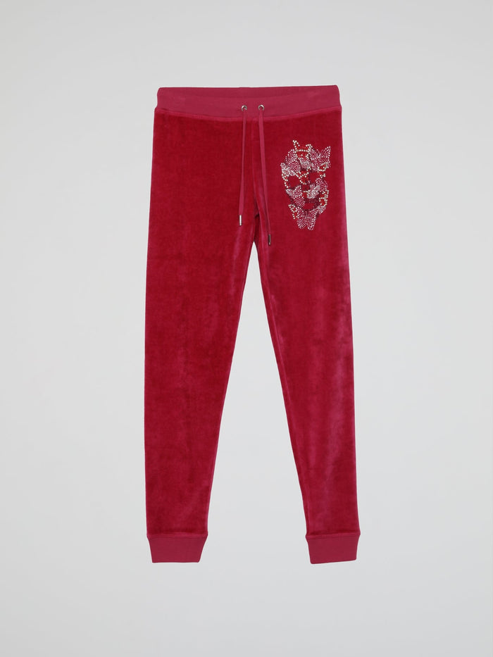 Red Skull Crystals Velvet Sweatshirt (Kids)