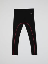 Black With Stud Logo Workout Leggings (Kids)