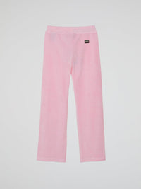 Pink Skull Crystal Velvet Sweatpants (Kids)