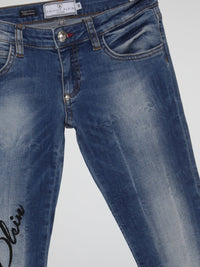 Blue Star Detail Denim Jeans (Kids)