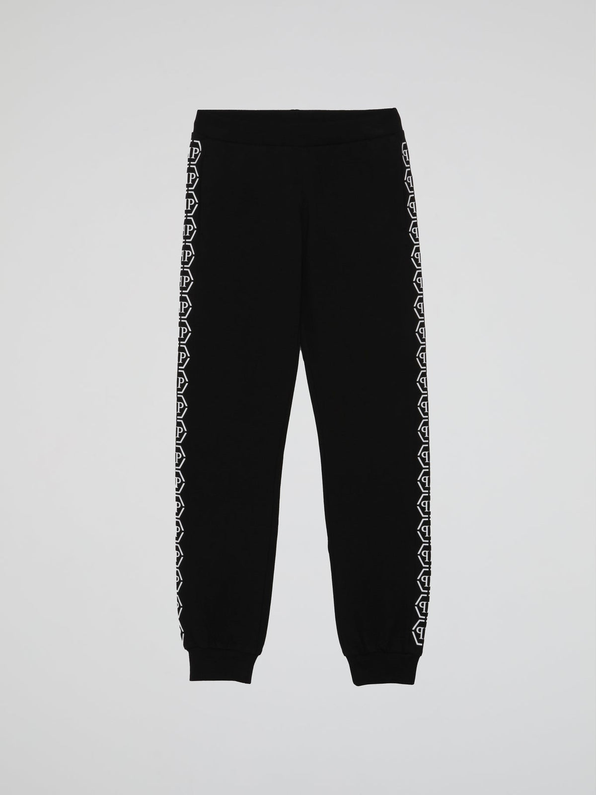 Black Chain Logo Design Jogging Trousers (Kids)