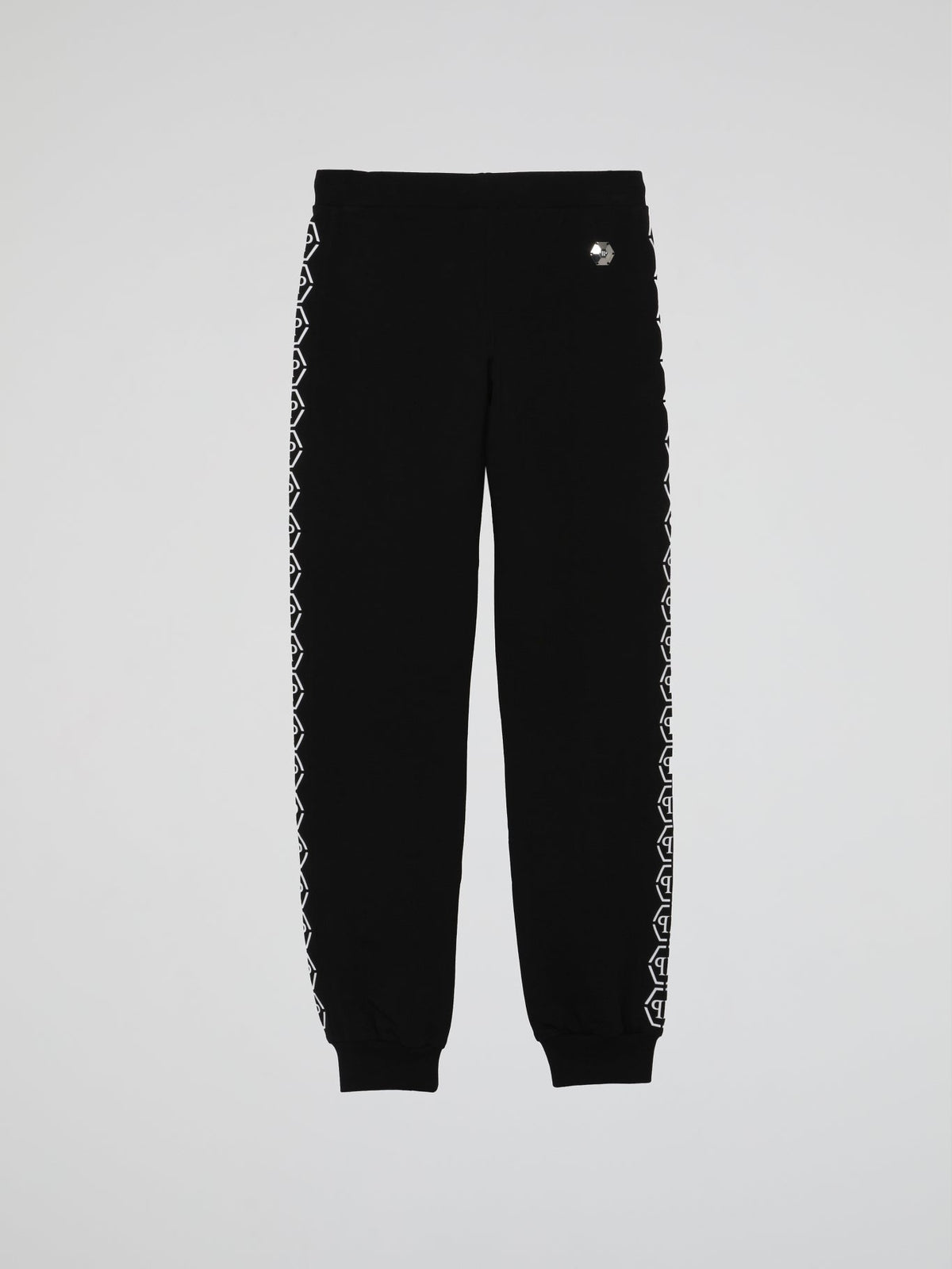 Black Chain Logo Design Jogging Trousers (Kids)