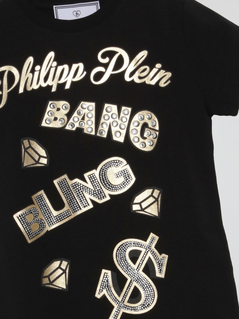 Black Bang Bling Crewneck T-Shirt (Kids)