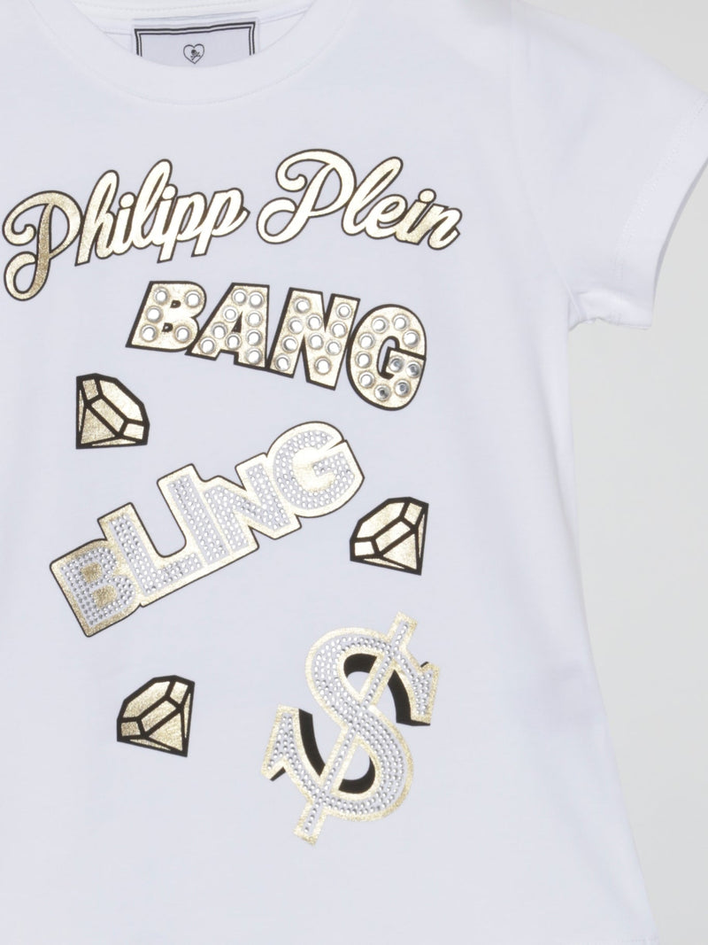 White Bang Bling Crewneck T-Shirt (Kids)