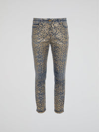 Baroque Print Jeans