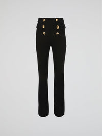 Black Sailor Button Pants