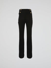 Black Sailor Button Pants