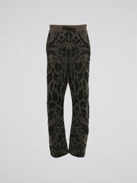 Olive Jacquard Trousers