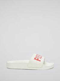 White Blaise Flat Sandals