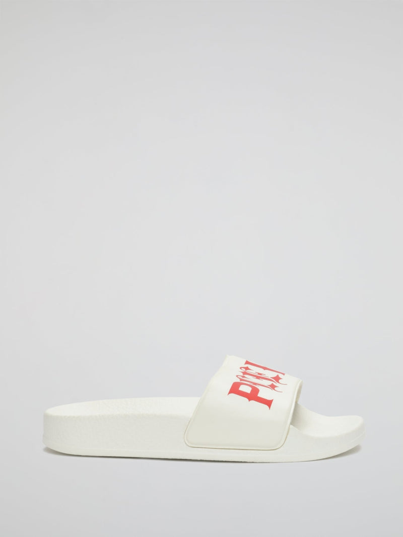 White Blaise Flat Sandals