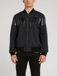 Black Snake Panel Jacket