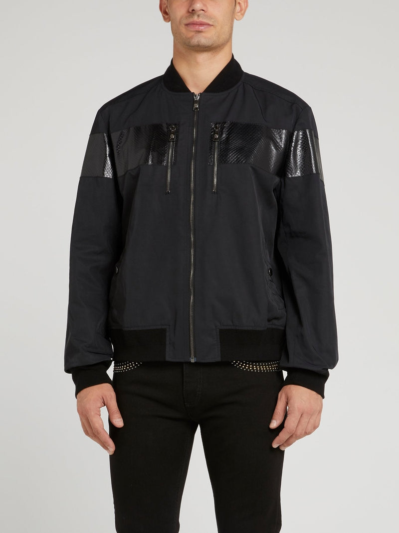 Black Snake Panel Jacket