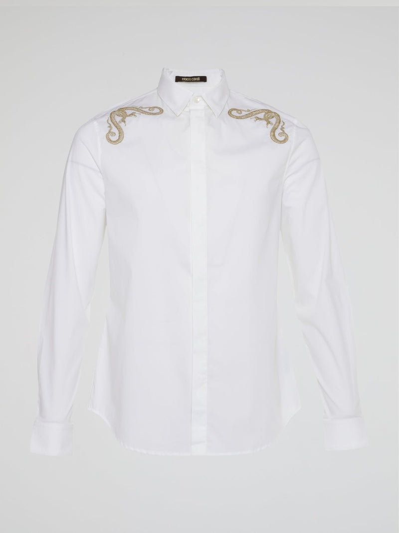 White Embroidered Shirt