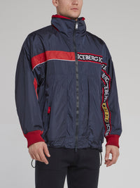 Navy Nylon Sports Jacket